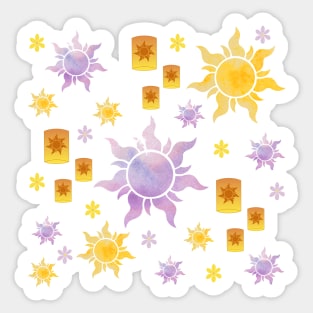 Tangled Sun Pattern Sticker